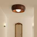 Minimalist retro-style wooden ceiling light for decorative interiors