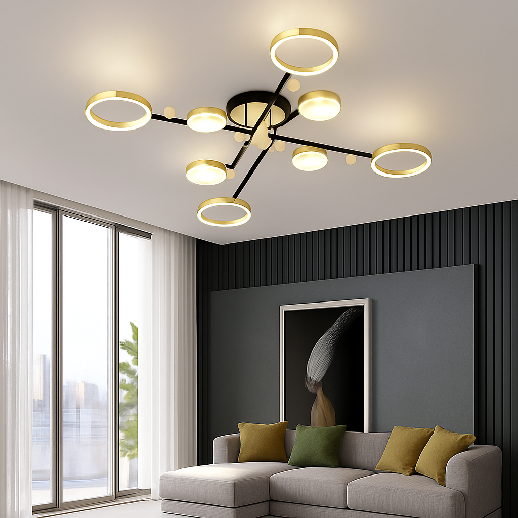 Plafonnier moderne en aluminium à leds pour intérieur - vue 2 sur 12