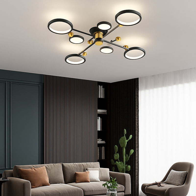 Plafonnier moderne en aluminium à leds pour intérieur