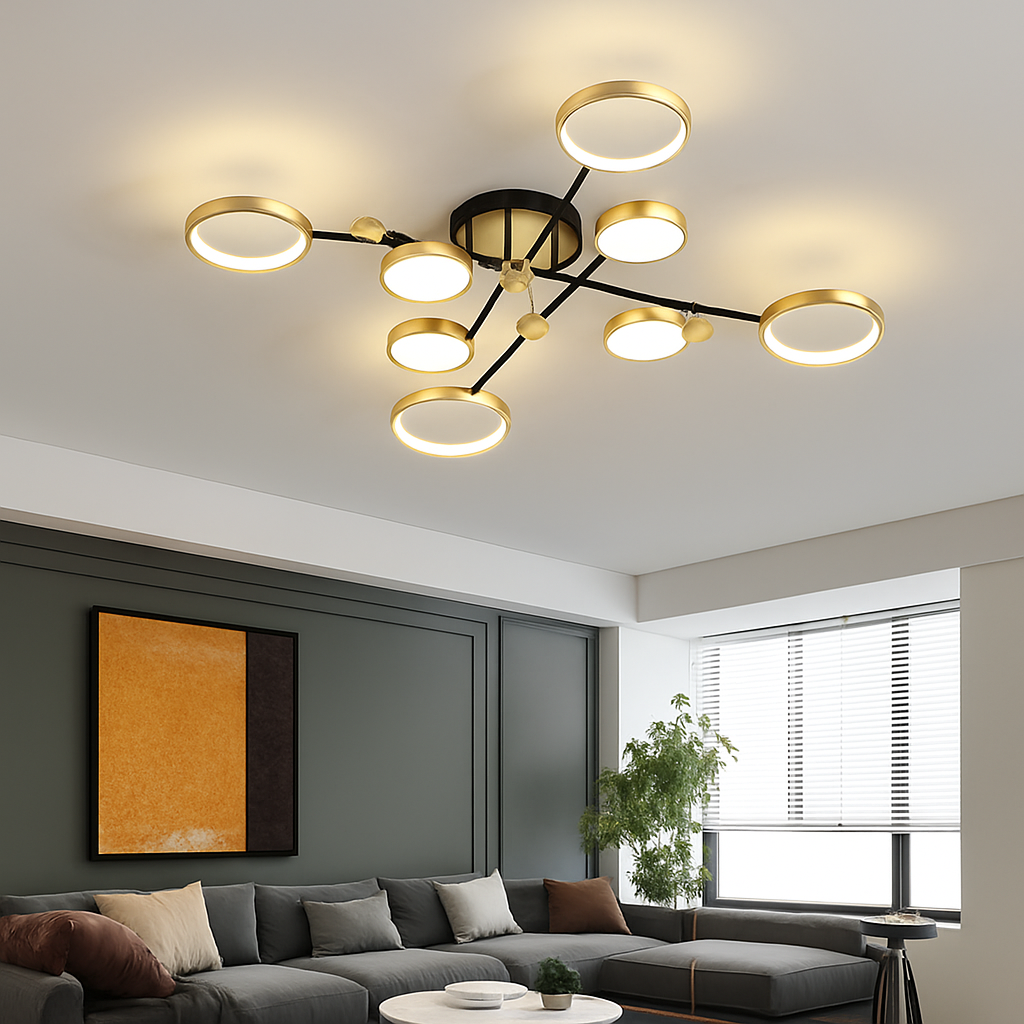 Plafonnier moderne en aluminium à leds pour intérieur - vue 7 sur 12