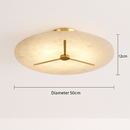 plafonnier moderne en marbre et cuivre pour intérieur élégant