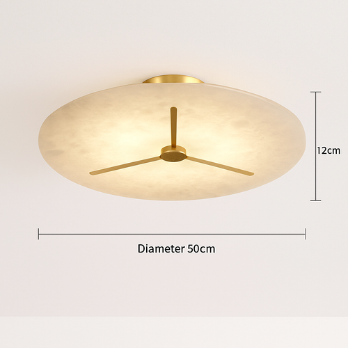 plafonnier moderne en marbre et cuivre pour intérieur élégant