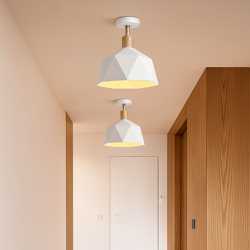 Plafonnier moderne LED avec abat-jour en métal Garino