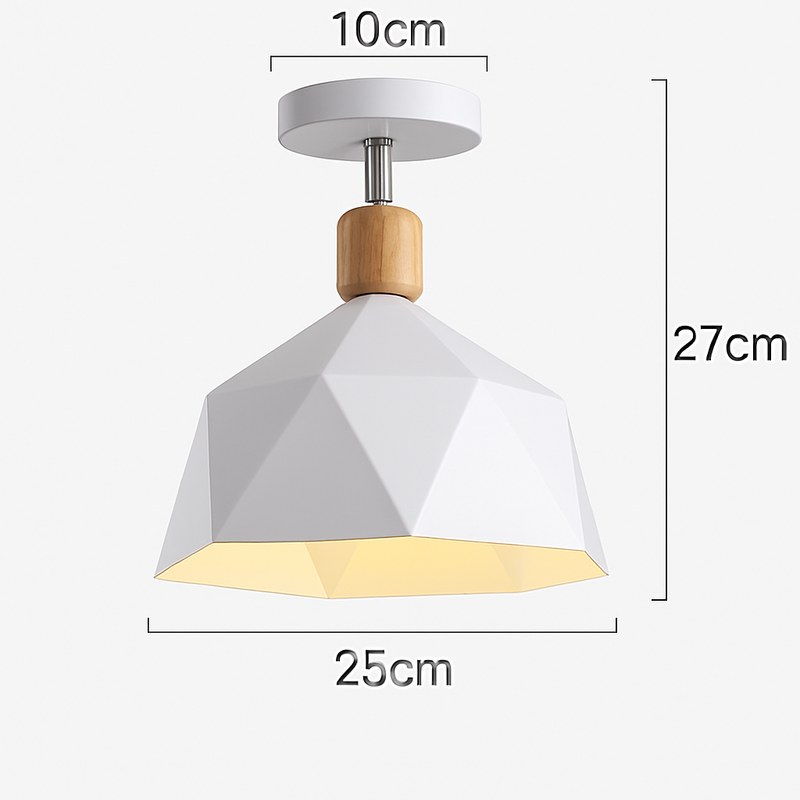 Plafonnier moderne LED avec abat-jour en métal Garino