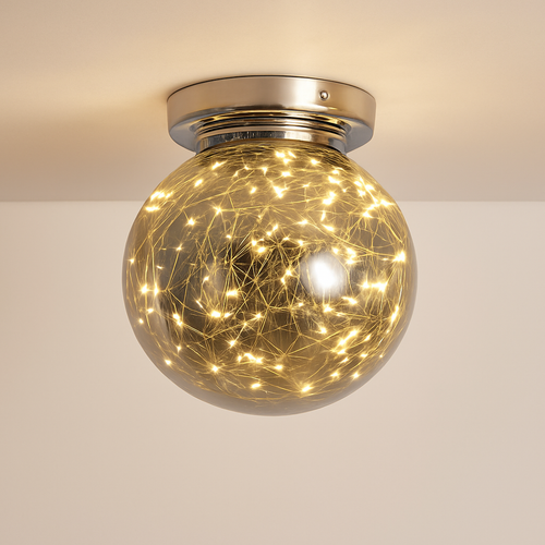Plafonnier moderne LED avec globe en verre Duna