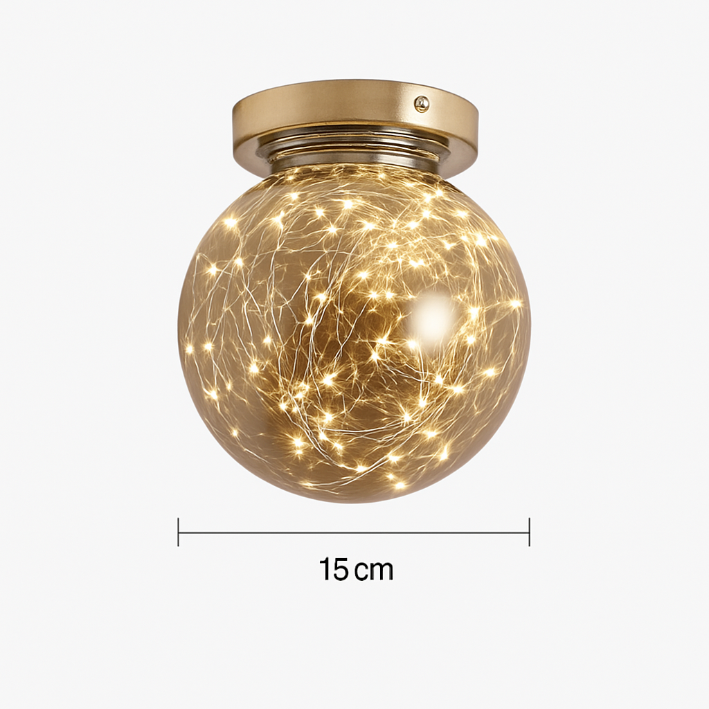 Plafonnier moderne LED avec globe en verre Duna - vue 9 sur 11