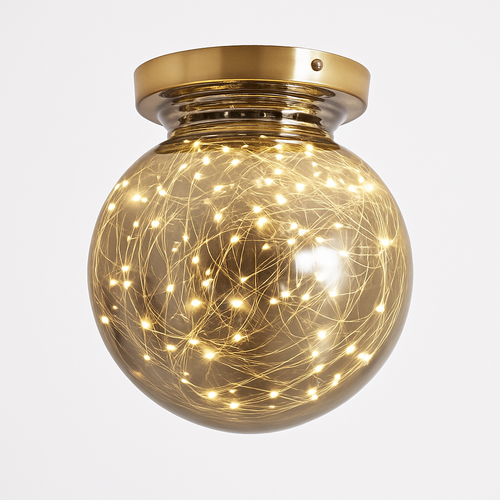 Plafonnier moderne LED avec globe en verre Duna
