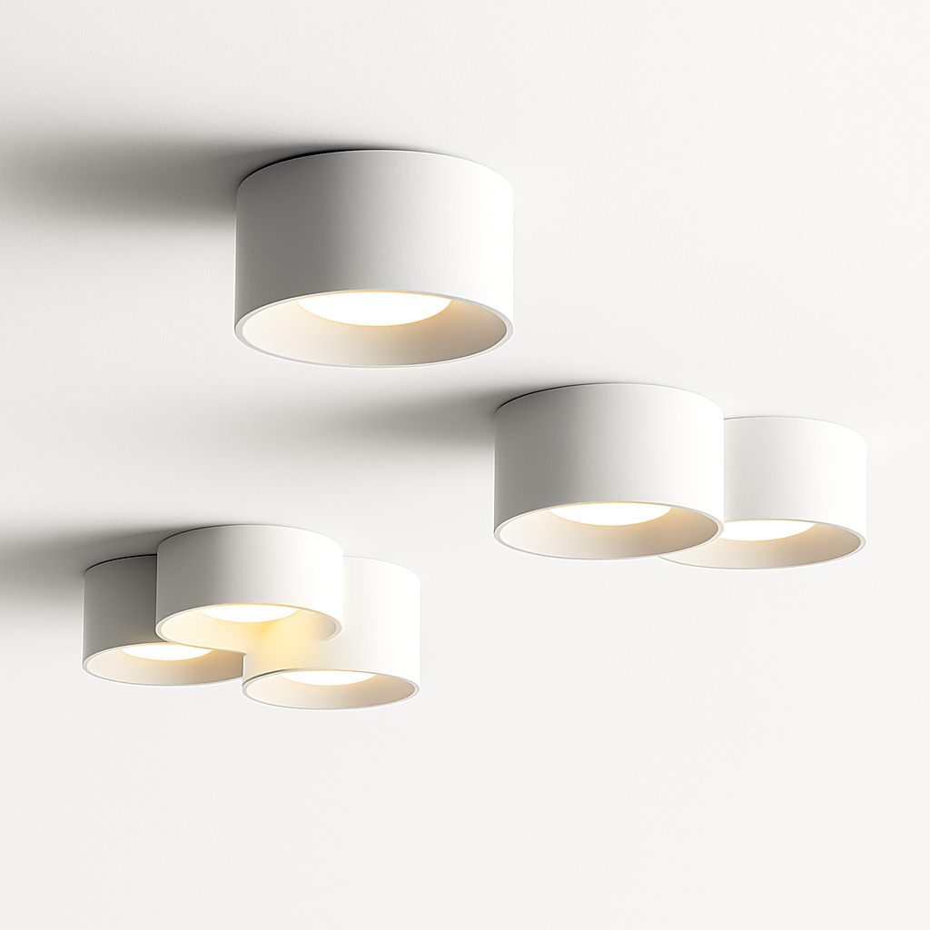 plafonnier moderne led cylindre spot minimalisme intérieur décor maison éclairage - vue 4 sur 12