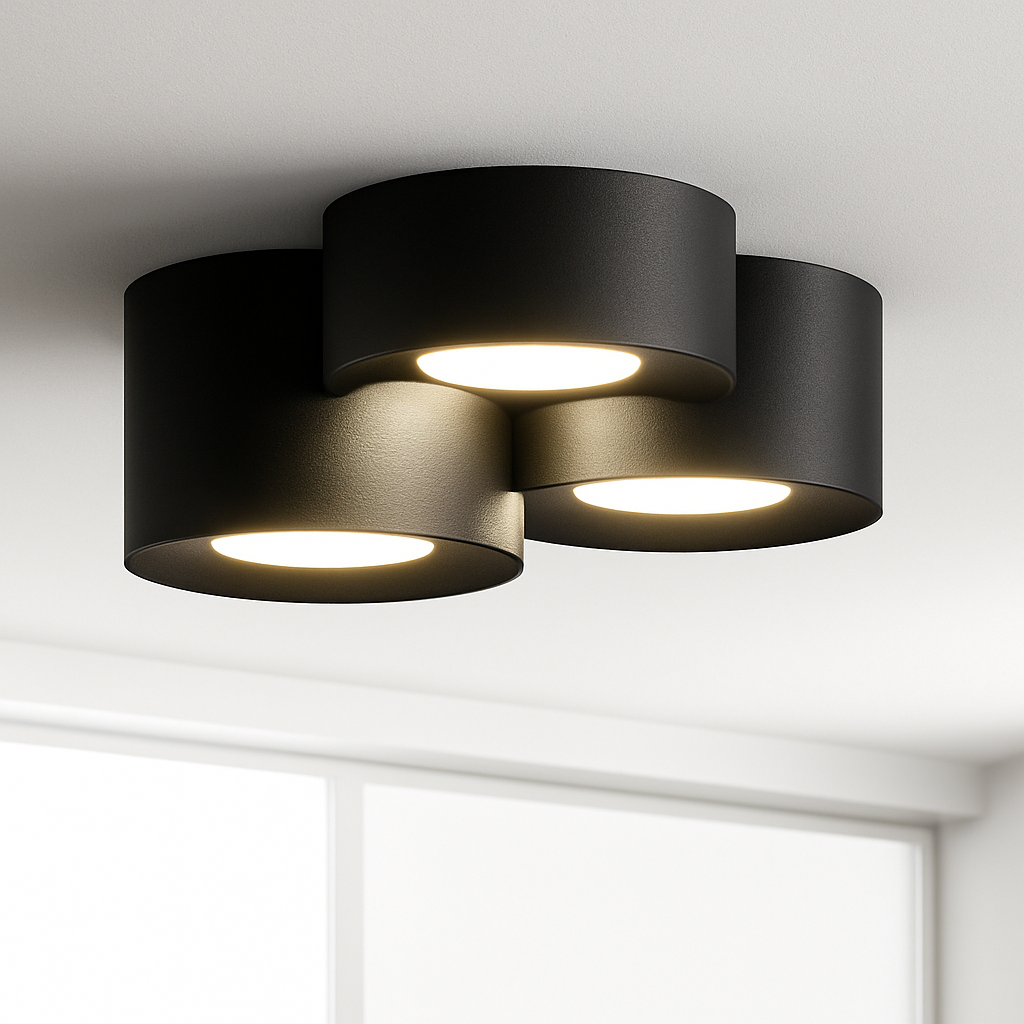 plafonnier moderne led cylindre spot minimalisme intérieur décor maison éclairage - vue 5 sur 12