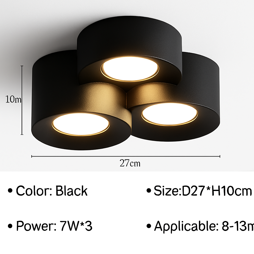 plafonnier moderne led cylindre spot minimalisme intérieur décor maison éclairage