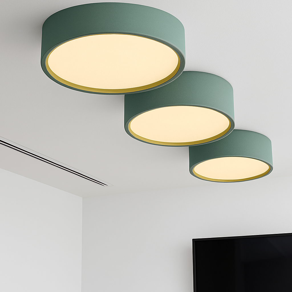 Plafonnier moderne LED forme circulaire en métal coloré Beryl - vue 4 sur 5