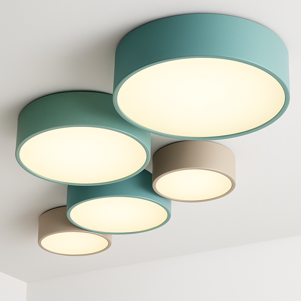 Plafonnier moderne LED forme circulaire en métal coloré Beryl - vue 5 sur 5