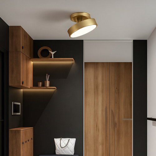 Celio minimalist modern LED metal ceiling light - vue 2 sur 8