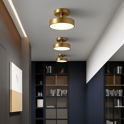Celio minimalist modern LED metal ceiling light - vue 4 sur 8