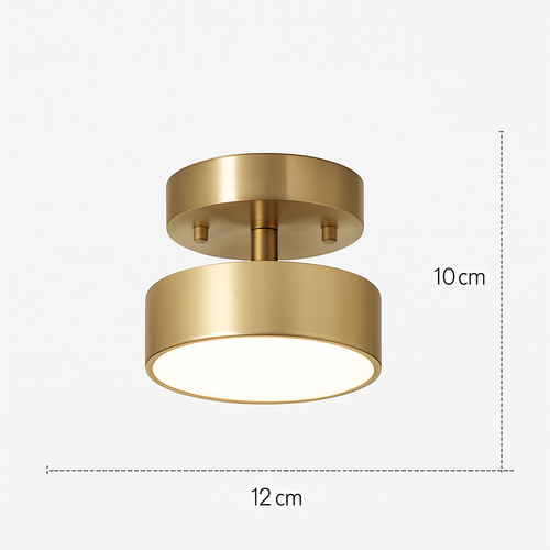 Celio minimalist modern LED metal ceiling light - vue 5 sur 8