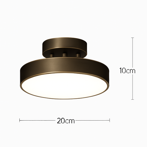 Celio minimalist modern LED metal ceiling light - vue 8 sur 8