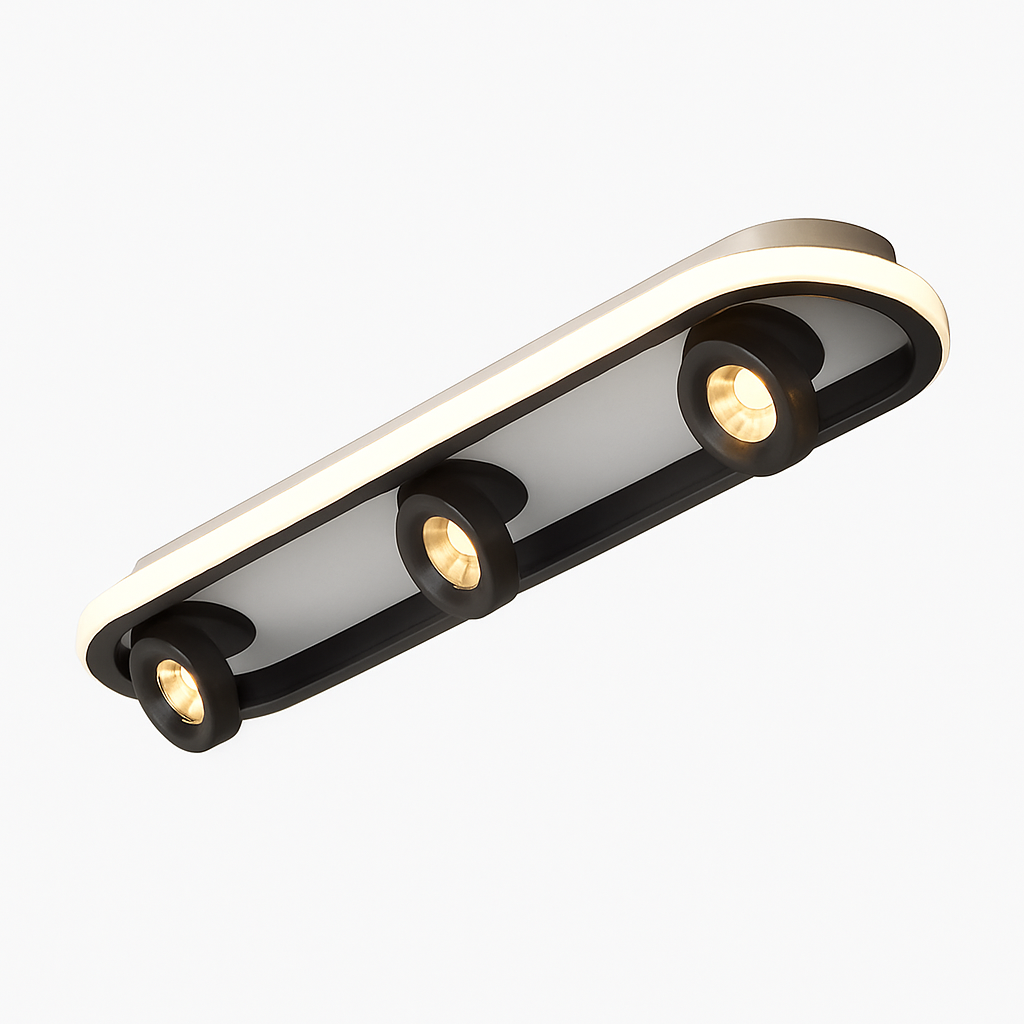 Plafonnier moderne LED ovale avec angle rotatif Charly - vue 5 sur 9