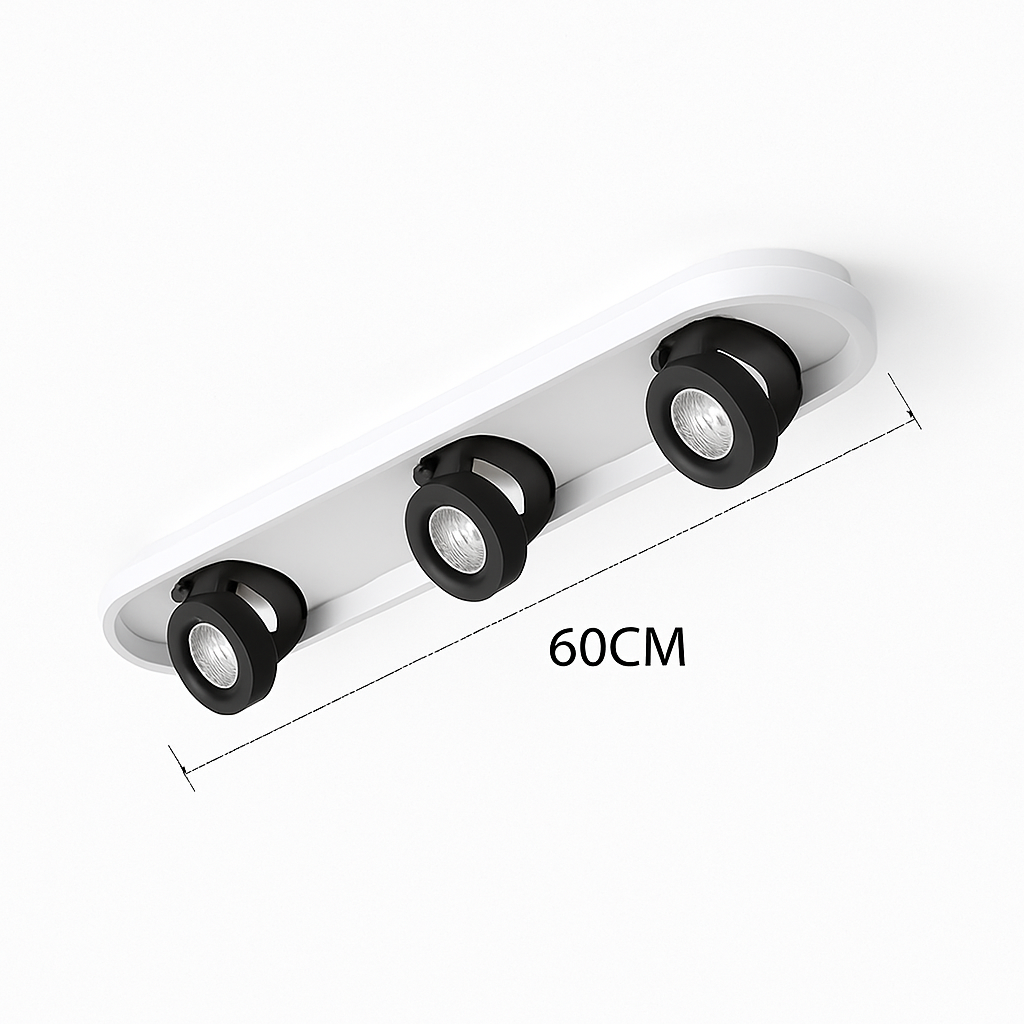 Plafonnier moderne LED ovale avec angle rotatif Charly - vue 9 sur 9