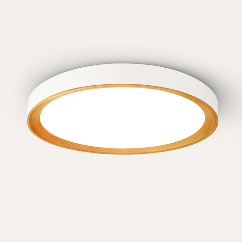 plafonnier moderne à leds en bois pour éclairage intérieur - vue 2 sur 9