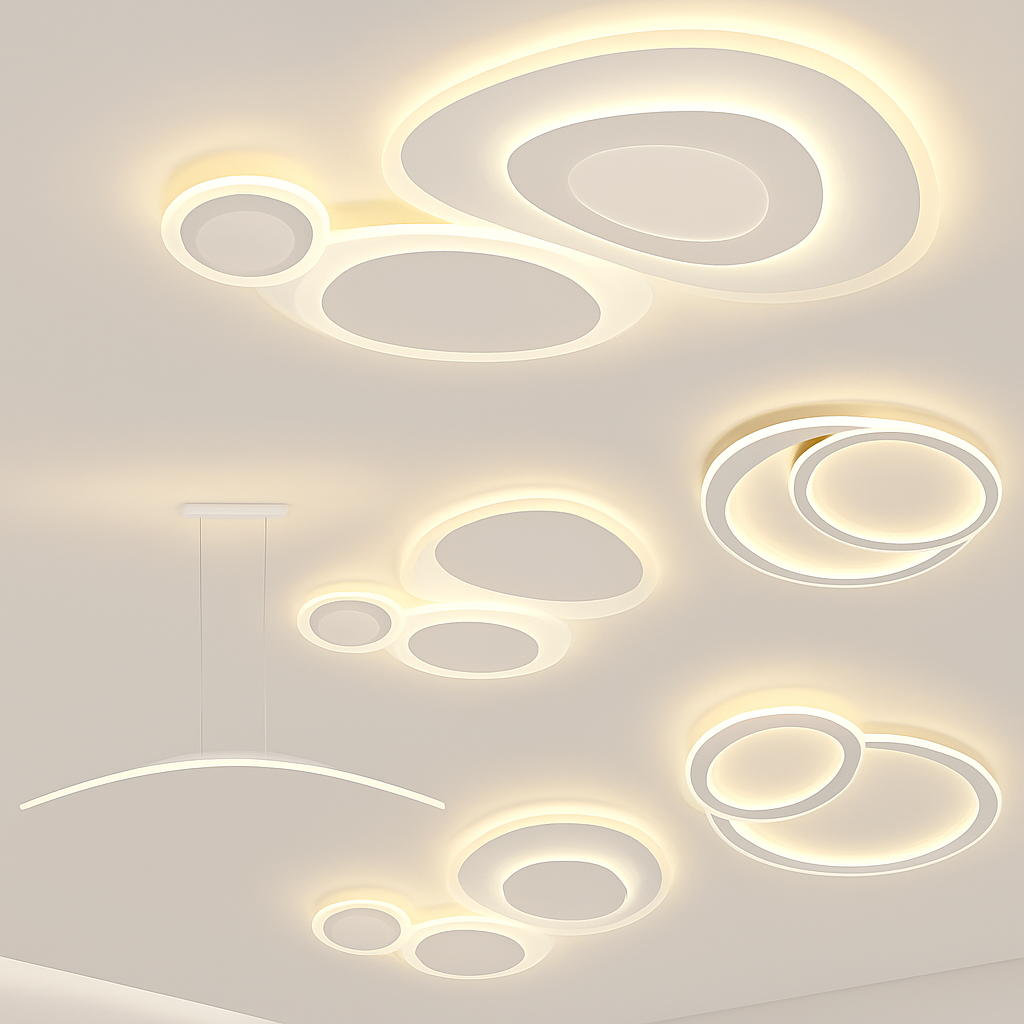 plafonnier moderne à leds pour intérieur décoratif lumineux - vue 4 sur 16