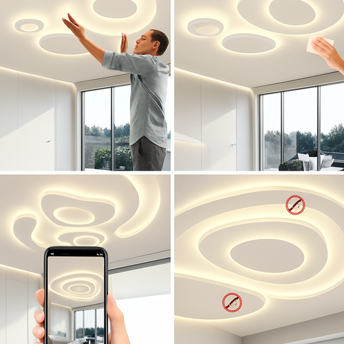 plafonnier moderne à leds pour intérieur décoratif lumineux