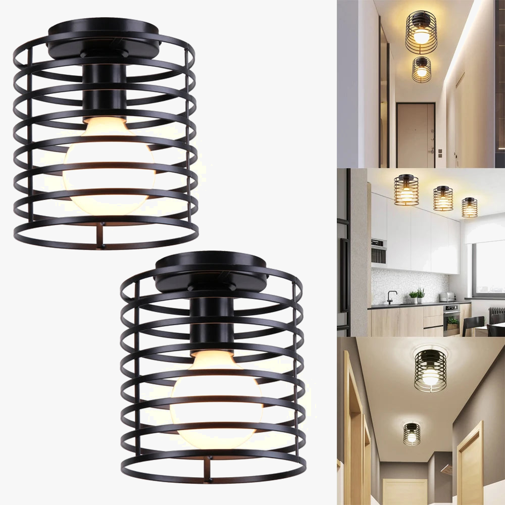 plafonnier moderne à leds style industriel vintage rétro loft