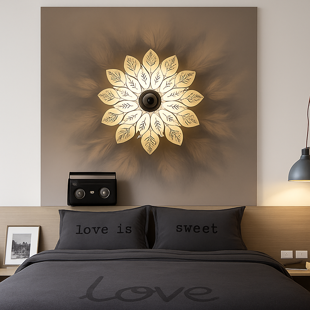 plafonnier moderne à ombre de fleur pour décoration intérieure - vue 5 sur 8
