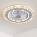 Modern silent ceiling light with fan and remote control