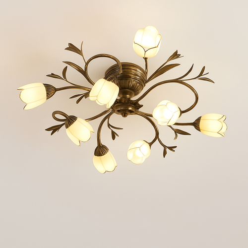 plafonnier moderne style américain rural rétro fleur européen français