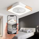 Modern ultra-thin LED ceiling fan with remote control and smart design