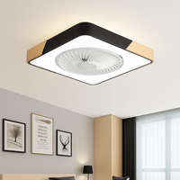 Modern ultra-thin LED ceiling fan with remote control and smart design
