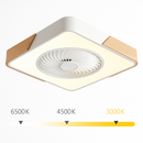 Modern ultra-thin LED ceiling fan with remote control and smart design