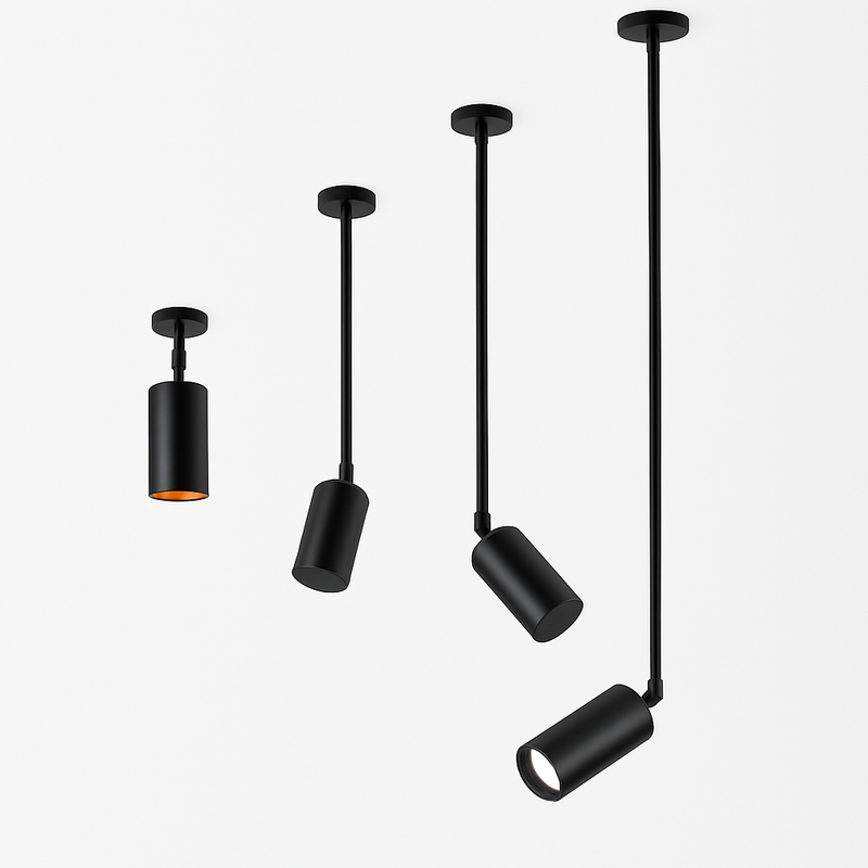 Plafonnier nordique doré et noir