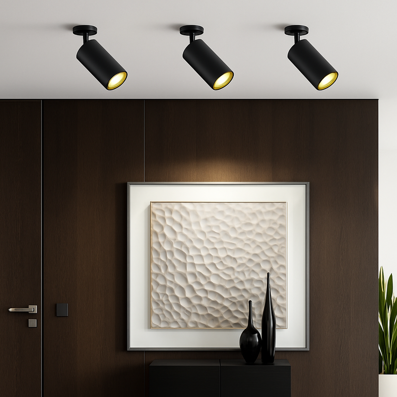 Plafonnier nordique doré et noir