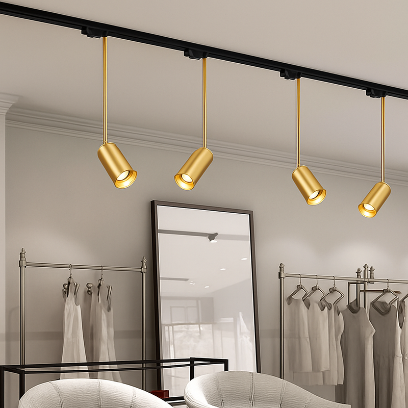 Plafonnier nordique doré et noir