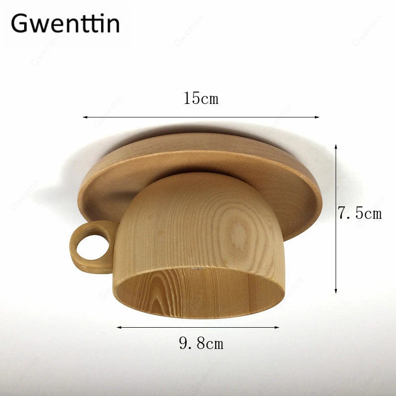 plafonnier nordique en bois design moderne luminaire décoratif d'intérieur