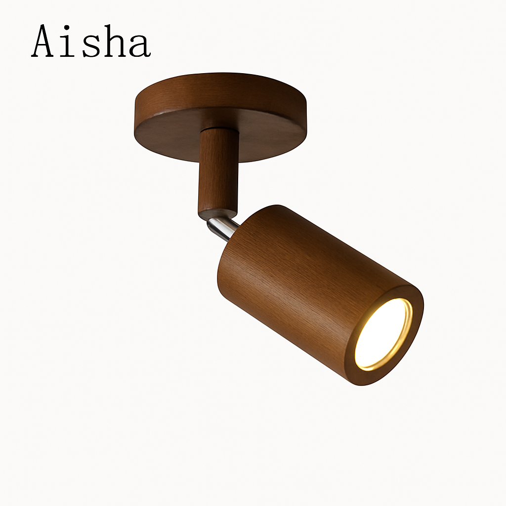 plafonnier nordique en bois massif pour décoration intérieure - vue 6 sur 9