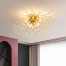 plafonnier nordique en cristal design moderne créatif rond pissenlit