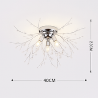plafonnier nordique en cristal design moderne créatif rond pissenlit