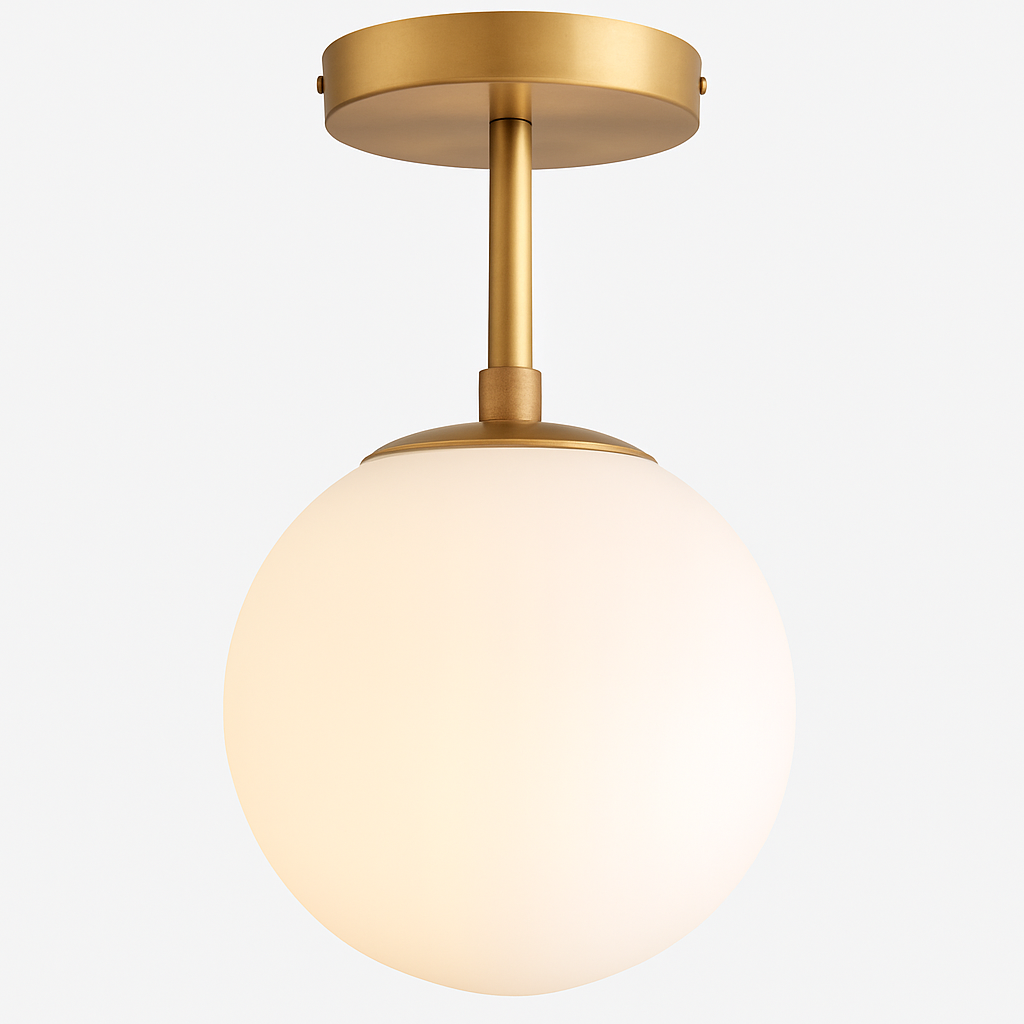 plafonnier nordique minimaliste moderne en verre rond