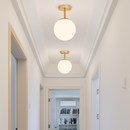 Modern minimalist Nordic round glass ceiling light
