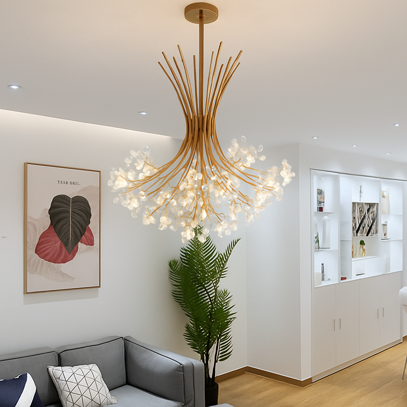 plafonnier nordique post-moderne en forme de pissenlit décoratif d'intérieur