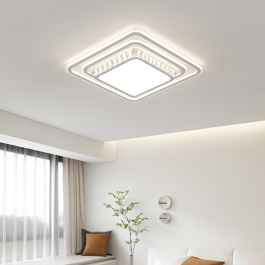 plafonnier nordique post-moderne luxueux en cristal simple - vue 5 sur 14