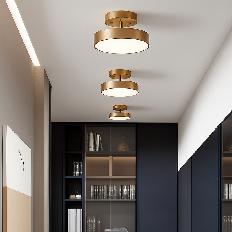 plafonnier nordique simple rond led éclairage lustre