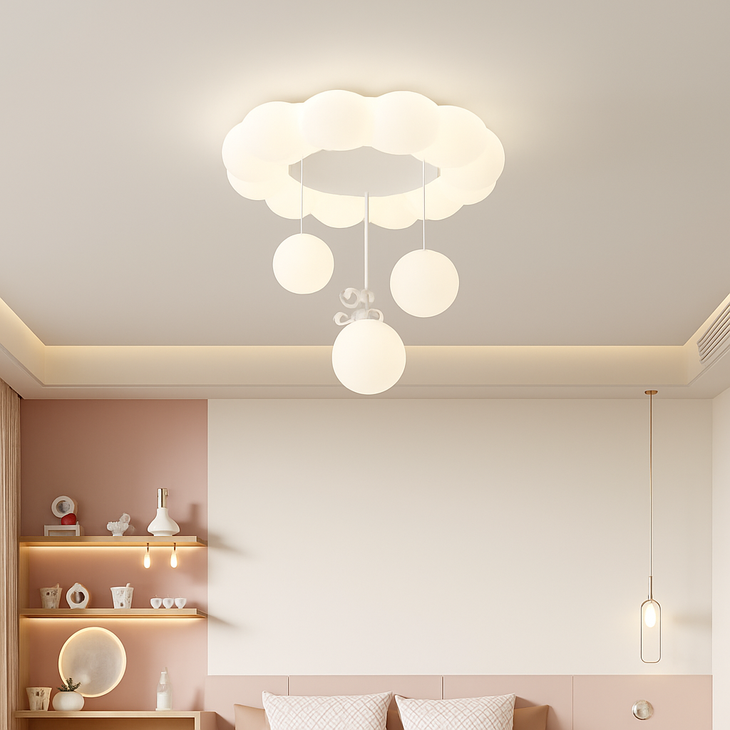 plafonnier nuage lapin ours pour chambre enfant - vue 3 sur 10