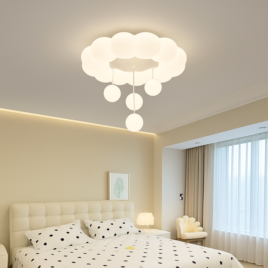 plafonnier nuage lapin ours pour chambre enfant - vue 5 sur 10