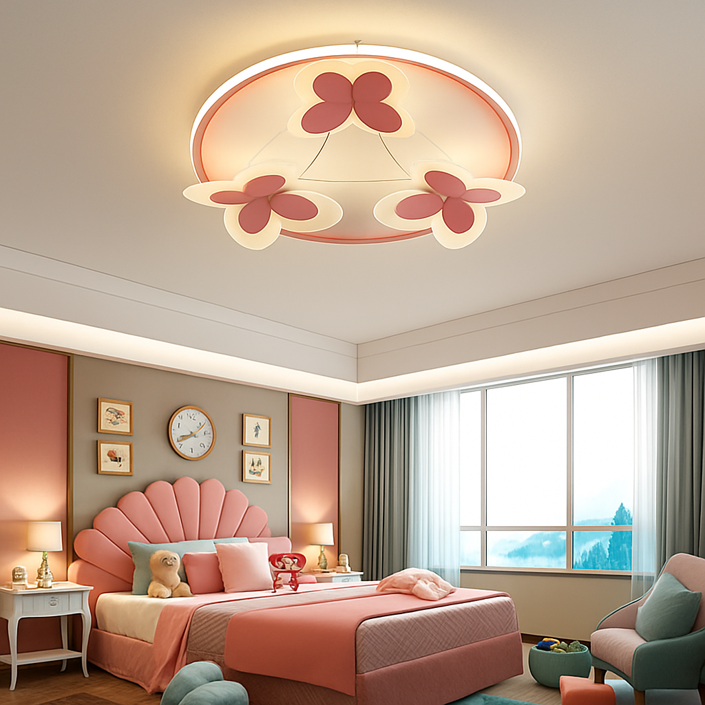 plafonnier papillon décoratif pour enfants lampes créatives d'intérieur - vue 3 sur 7