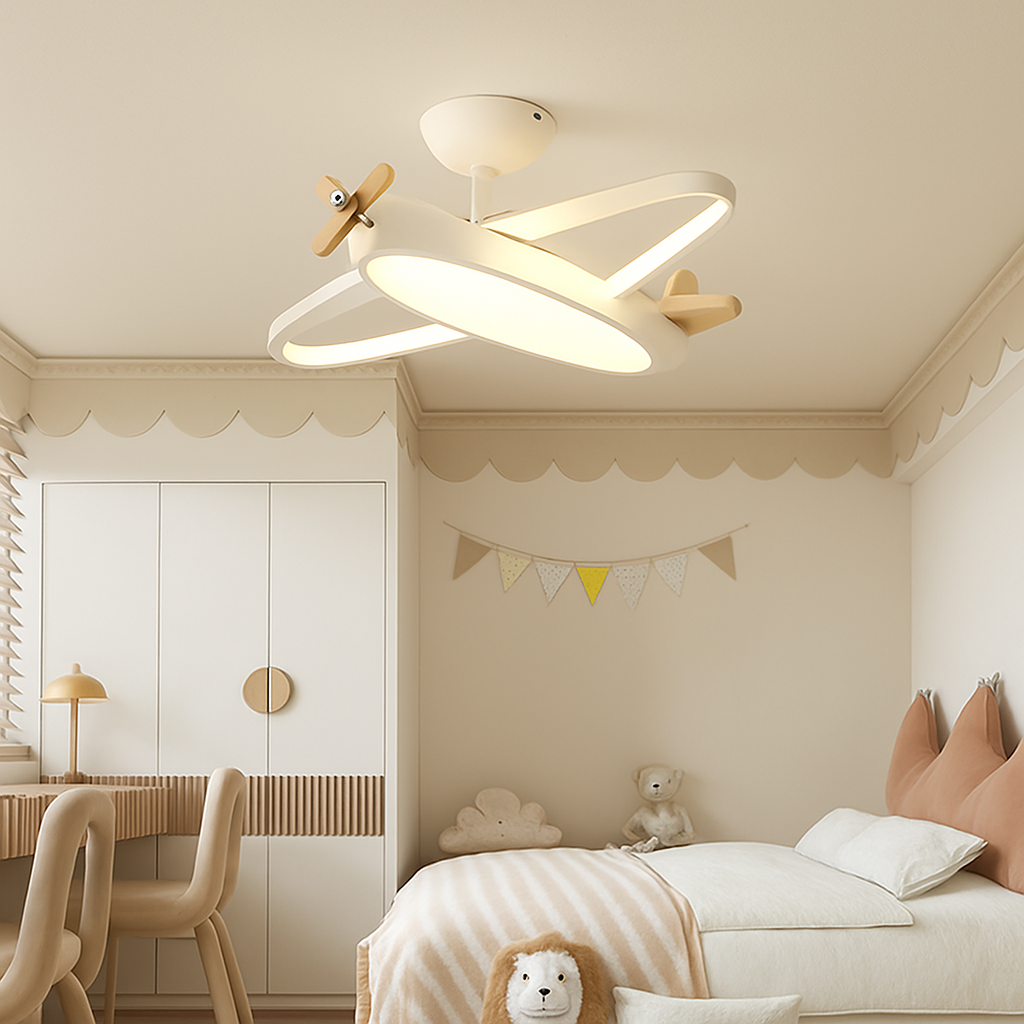 plafonnier protection des yeux led pour chambre d'enfant - vue 5 sur 10