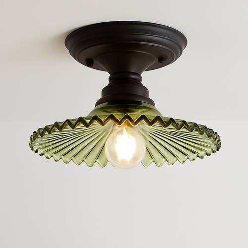 plafonnier rétro américain avec couvercle en verre pour décoration créative