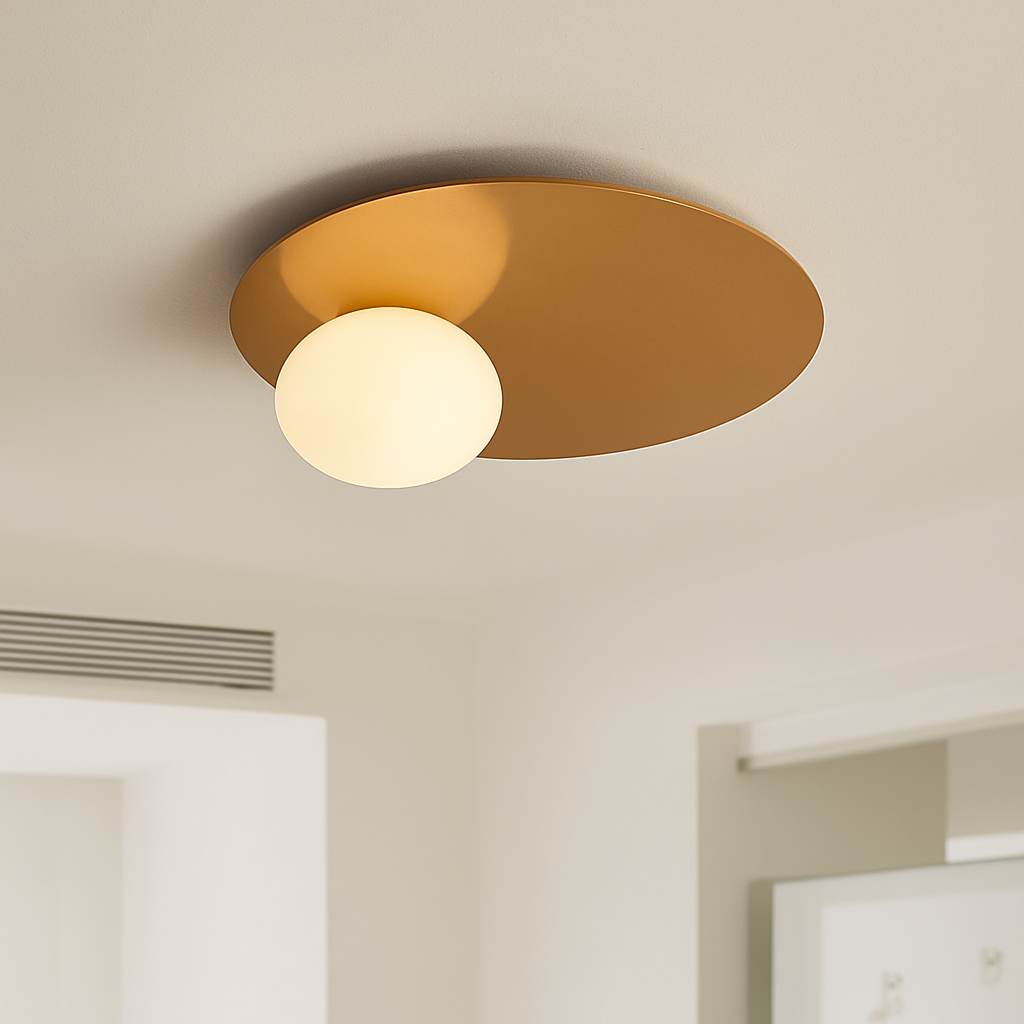 plafonnier rond en métal moderne pour - vue 5 sur 10